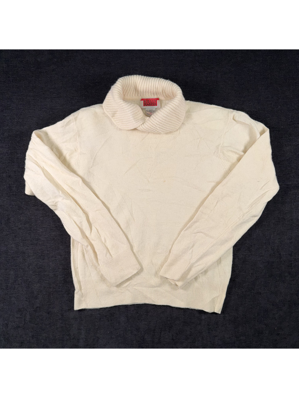 Kelly Harper Cream Angora Rabbit Hair Lambswool Sweater Medium
